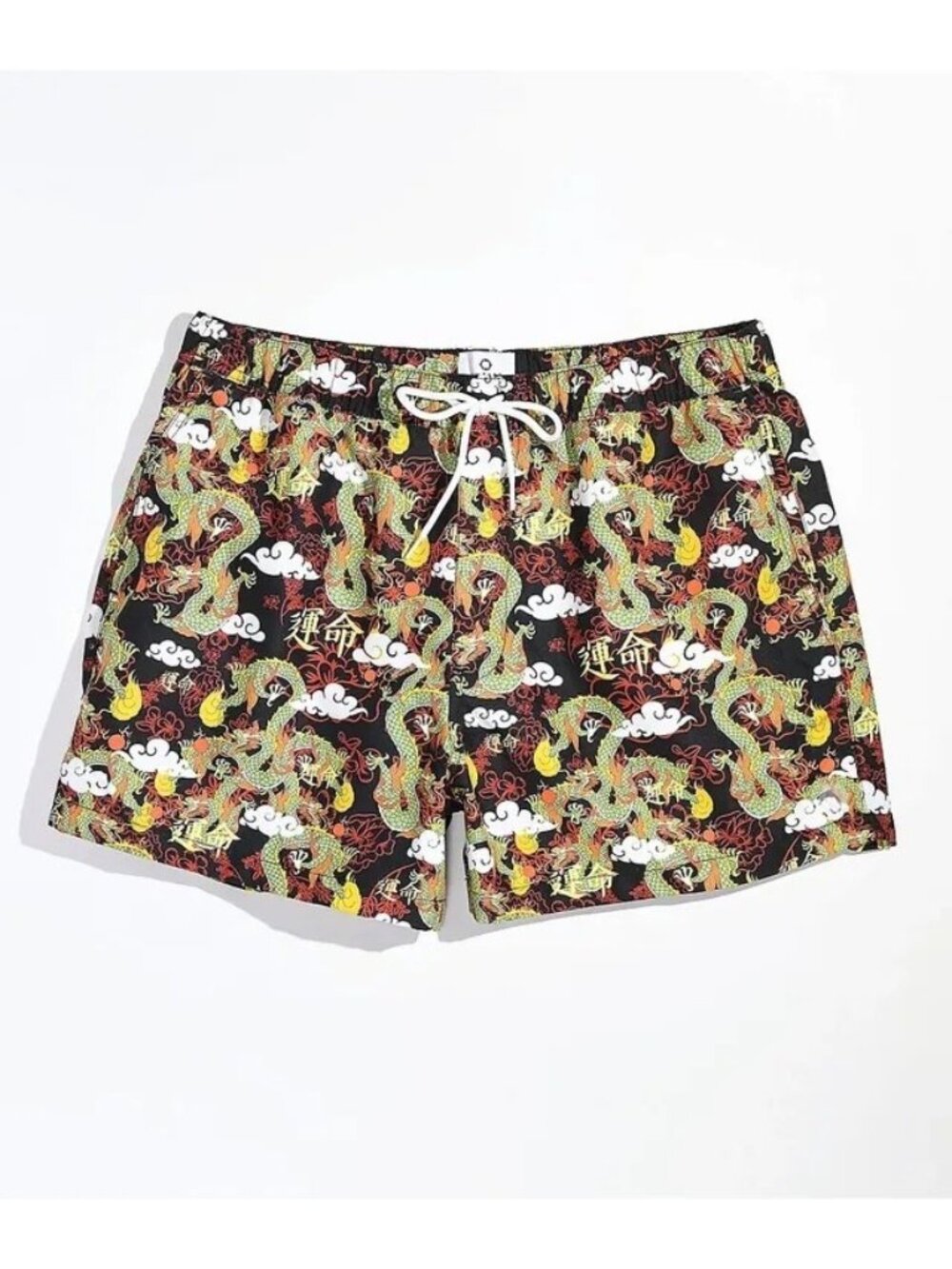 Zumiez Empyre Ollie dragon print board swim shorts Small pockets asian